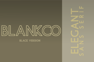 Blankco Outline Black Font