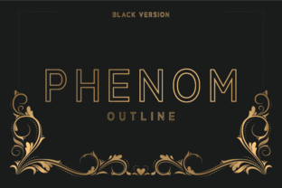 Phenom Outline Black Font