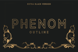 Phenom Outline Extra Black Font